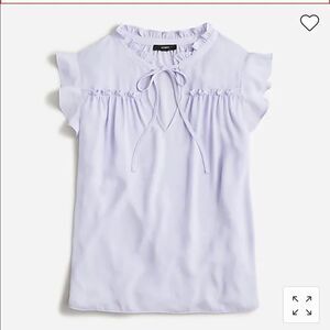 J. Crew Ruffle tie-neck top
